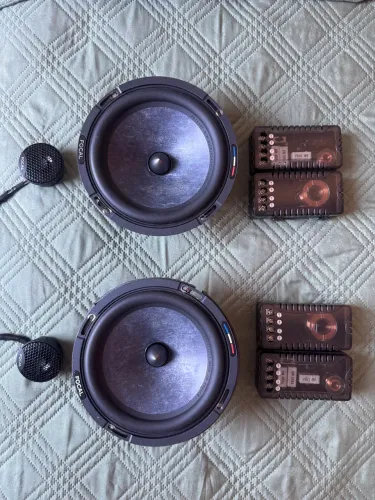 Kit 2 vias e coaxial alto falante Focal SlateFiber 6 polegadas