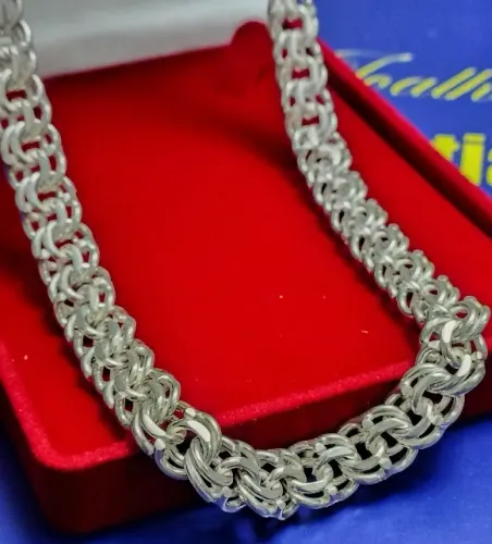 Cordão Prata 950 Peso 97 Gramas Maciço 60 cm 10 mm