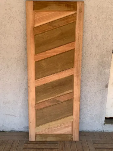 Porta maciça mista completa