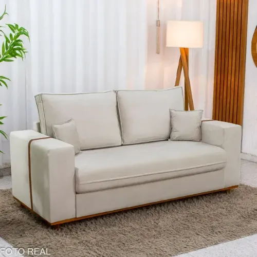 Receba amanhã! Pronta entrega! Sofá 3 Lugares Dakar Veludo 1.80m - Molas bonnel