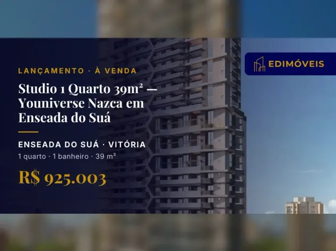Seu Novo Lar: Studio Sofisticado em Enseada do Suá, Vitória/ES!