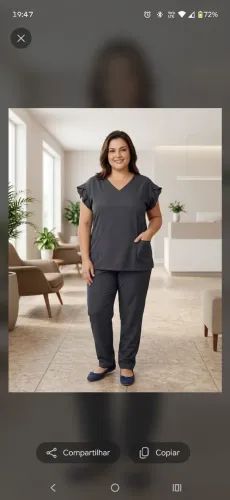 Pijama hospitalar em gabardine
