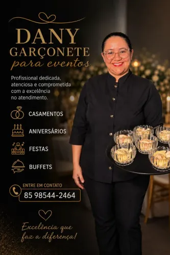 Prestação de serviço em eventos. 