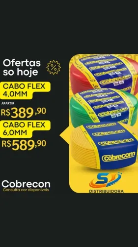 Cabo Flexível Cobrecom 4,0mm 750v Rolo Com 100 Metros
