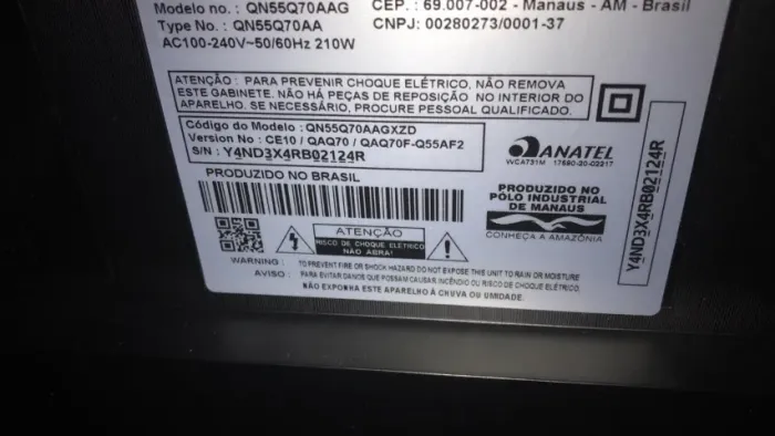 TV 55 samsung vendo com defeito de tela