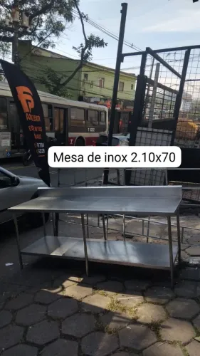 Mesa bancada de inox 2.00x70