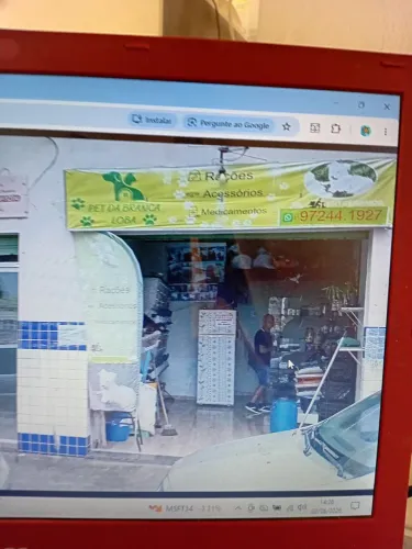Fundo de loja de ração completa