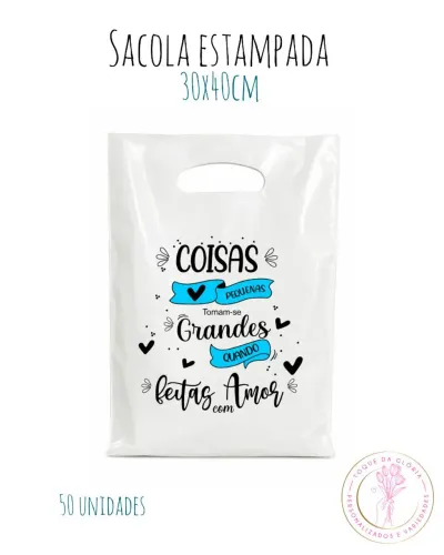 Sacola 30x40cm estampada ( Não personalizamos )