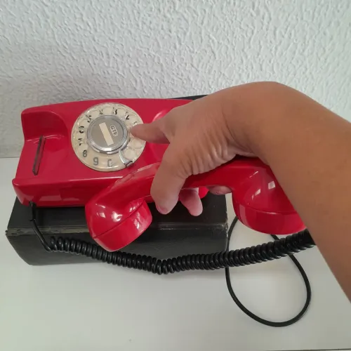 *TELESP* telefone antiguidade baquelite vermelho