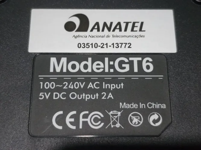 Tv box 4K 5G GT6 Homologada Anatel
