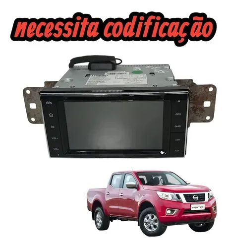 Multimídia Tela Original Nissan Frontier 2017 2018 2019 Preto