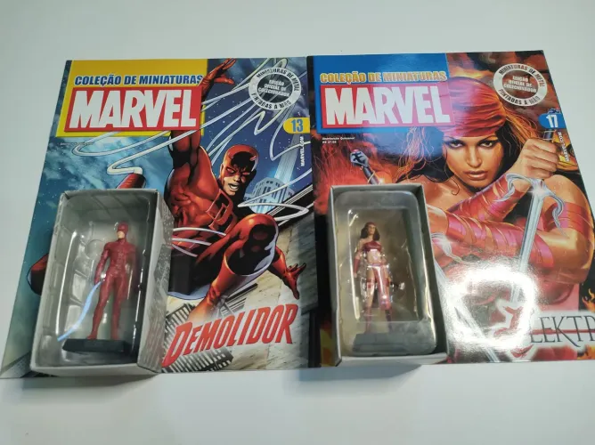 Demolidor e Elektra - Estatuetas Eaglemoss Marvel