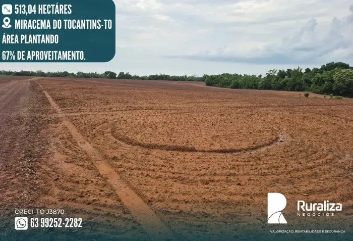 Fazenda Produtiva e Estruturada 513 ha com Casa Sede, Poço Artesiano e Grande Potencial A