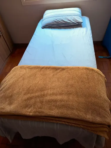 Cama box solteiro. Base Orttocrin e colchão Sankonfort Totalité