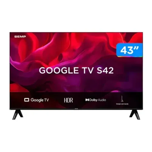 Smart Tv Semp 43S42 43? Led FHD Google Tv Dolby Audio 60Hz