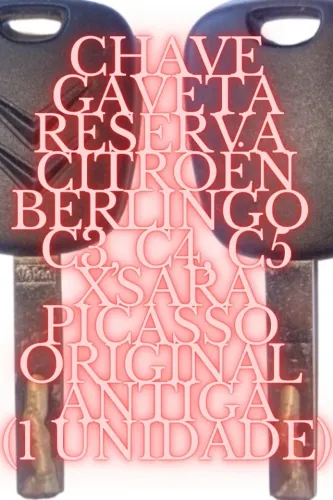 Chave Gaveta Citroen Original Antiga