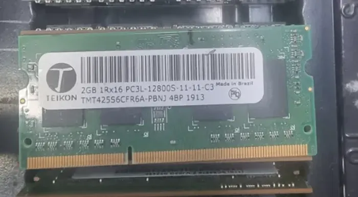 Memória RAM 2GB DDR3L 1600MHz Notebook Teikon PC3L-12800S SODIMM