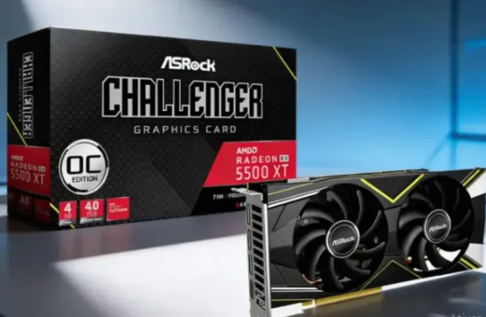 Placa De Vídeo Asrock Challenger Radeon Rx 5500 Xt 4gb