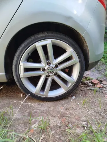 Jogo de 4 Rodas Original Volkswagen Amarok Aro 19- Prata | 5 furos <br>