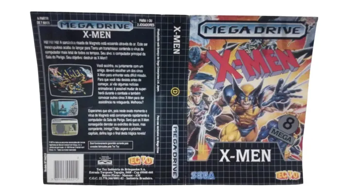 Capa de jogo de mega drive x-men