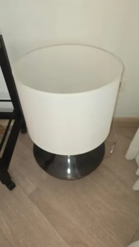 Abajur novo marrom e branco