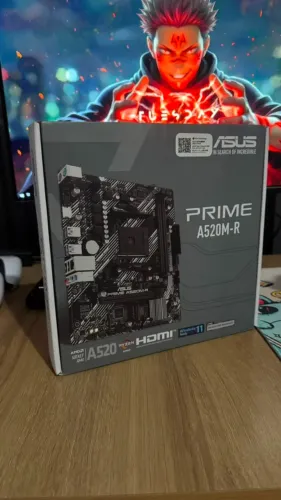 Placa Mãe Asus Prime A520m-r Am4 Ddr4 M.2 Chipset A520 Hdmi Preto