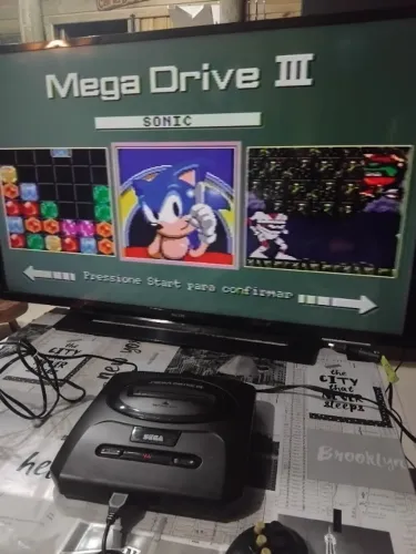 Console Mega Drive 3 Sega Tectoy Com 30 Jogos Internos + 1 Controle + 1 Cabo Av