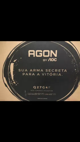 Monitor AOC Agon 27 Pol QUADHD 180hz, com braço articulado e light bar