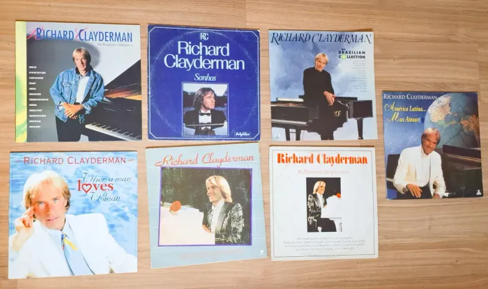 Lote com 7 discos lp vinil Richard Clayderman 