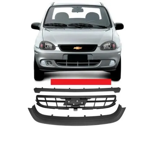Grade Central Inferior E Superior Corsa Classic 09 10 Preta sem logo emblema pwqms jmbmn