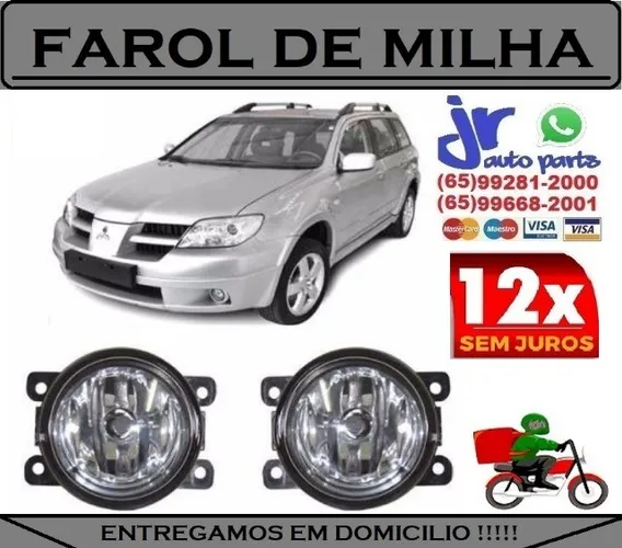 Par Farol De Milha Mitsubishi Airtrek 2004 a 2008 Auxiliar Neblina