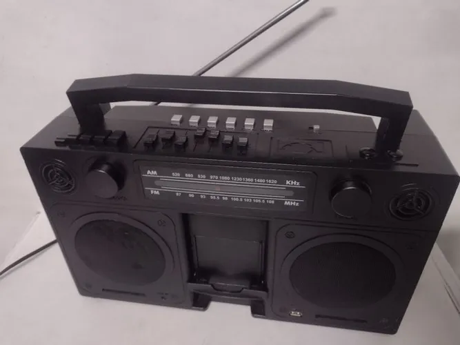 Rádio tipo antigo bombox USB, Aux