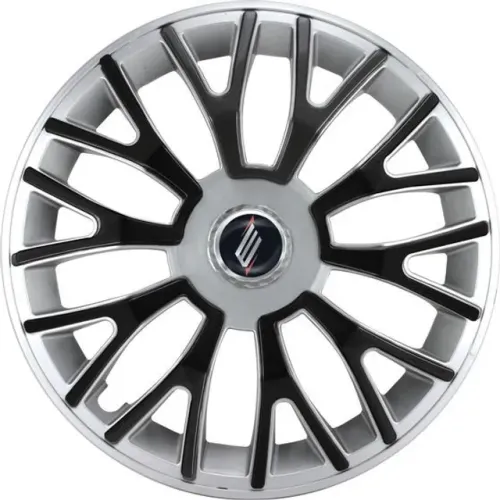 Jogo 4 Peças - Calota Aro 14 Triton Silver / Black - Elitte