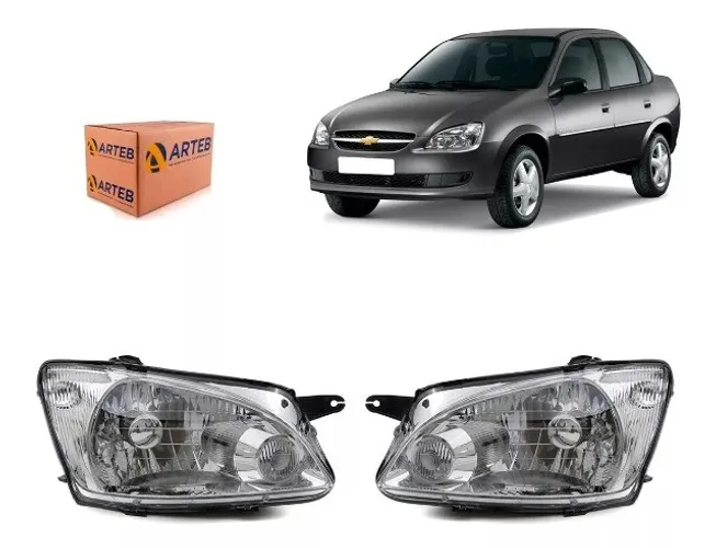 Farol Principal Gm Corsa Classic Cromado Ld Direito - Arteb
