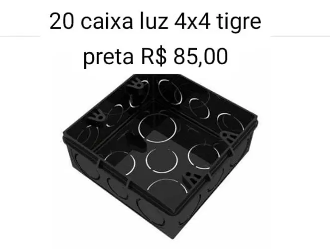 Caixa de Luz 4x4 Tigre Preta 20 unidades