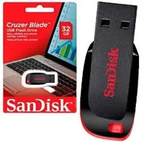 Pendrive SanDisk Cruzer Blade 32GB 2.0 preto e vermelho