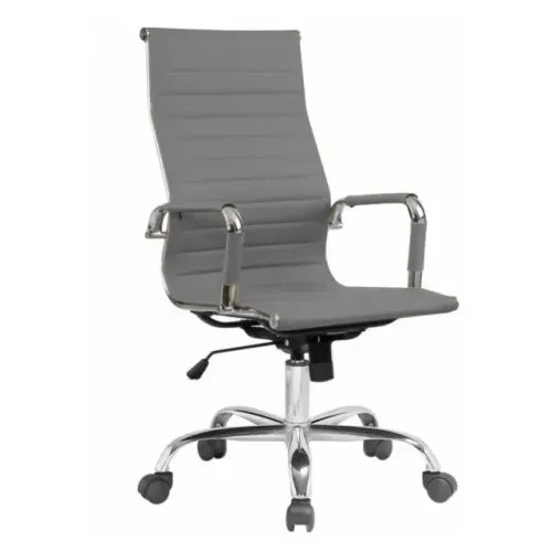 Cadeira Presidente Charles Eames Esteirinha Cinza Conforto Ergonômica Modelo 32881