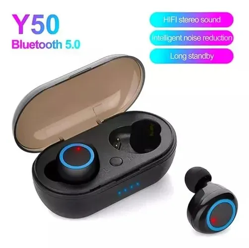 Fone de Ouvido Bluetooth Y50 com Cancelamento de Ruído