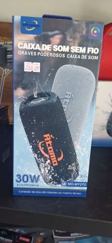 Caixa de Som Portátil Atom Pro 30W Bluetooth