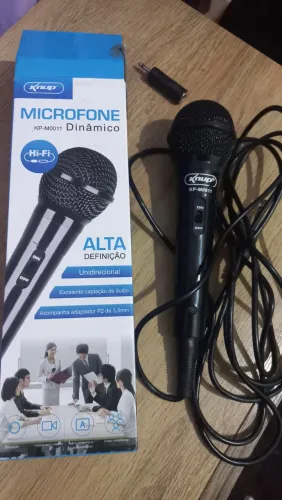 Microfone Dinâmico Knup KP-M0011 - Alta Definição