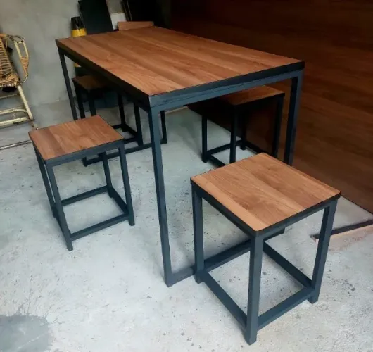 produto novo - mesa com 4 lugares - bancos para cozinha - fabricamos na cor que quiser