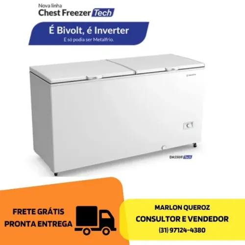 Freezer Horizontal MetalFrio Inverter 505 Litros