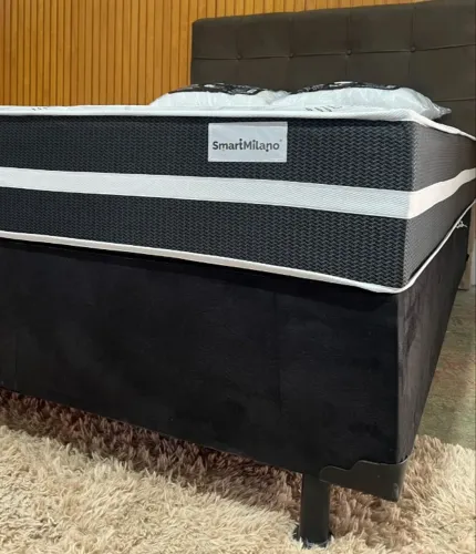 Cama Box Casal Smart Milano 138x188x25cm Plumatex Novo fazemos entrega