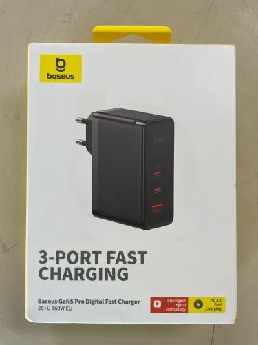 Fonte Carregador 160w Baseus 3 USB + Cabo 240w Tipo C pro Drone Dji Mini 5 Pro