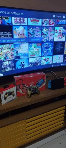 Nintendo Swith + Jogos + Controle PowerA do Zelda