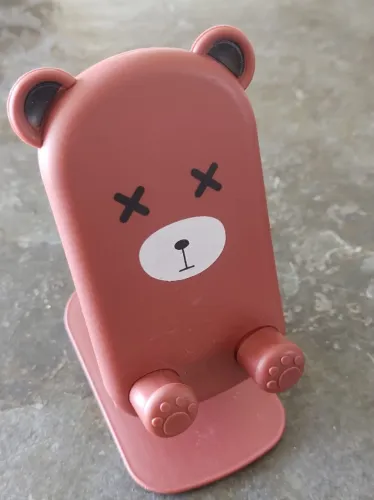 Suporte Criativo para Celular Modelo Ursinho Fofo