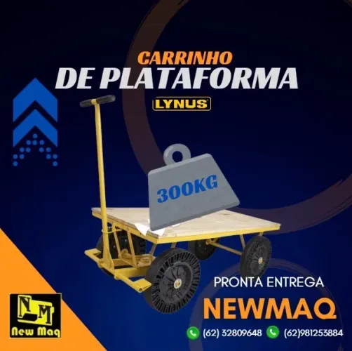 Carrinho de plataforma de 300 quilos novo a pronta entrega em Goiânia Lynus