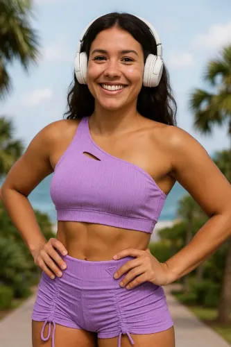 Conjunto Fitness Malha Poliamida Academia Novo