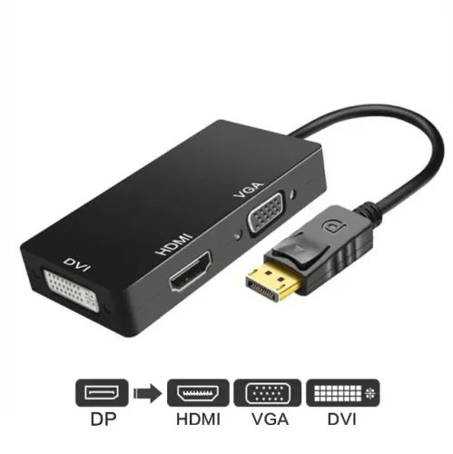 Cabo Adaptador Conversor Displayport Para Hdmi/vga/dvi