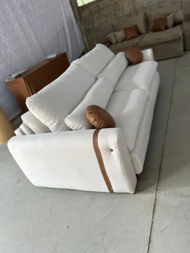 Sofá Cama Retrátil 2,30m Best Molas Ensacadas Design Moderno t442